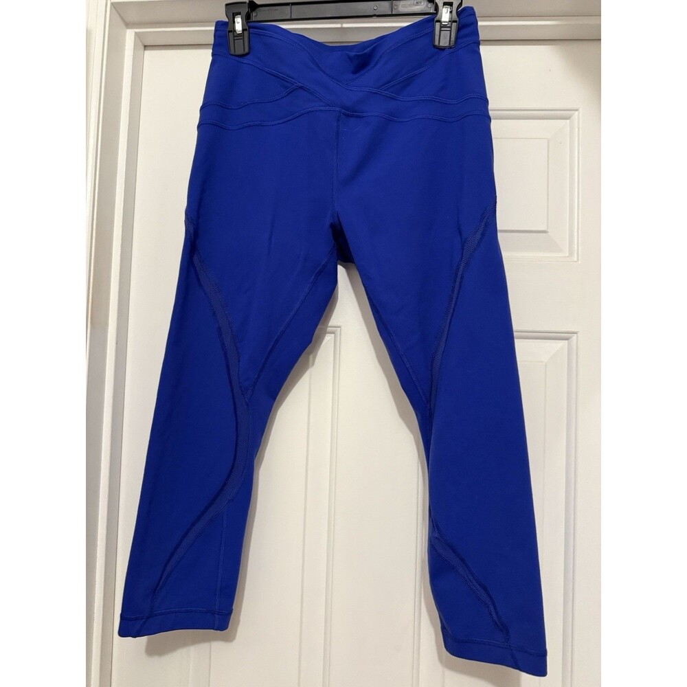 Lululemon Roll Out Crop Leggings Blue Size 10 Performance-focused Athletic